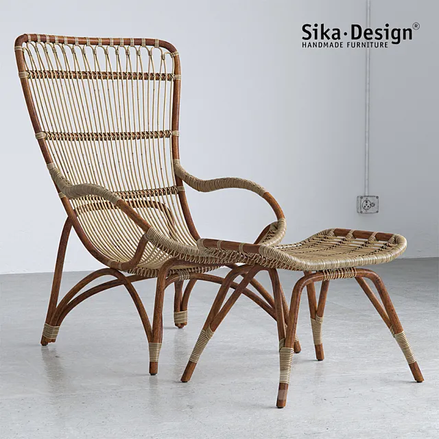 Sika Design Monet Chair and Footstool 3DModel