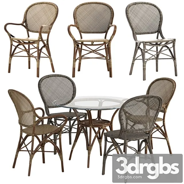 Sika design rossini chair originals table set 2 3D Model Free
