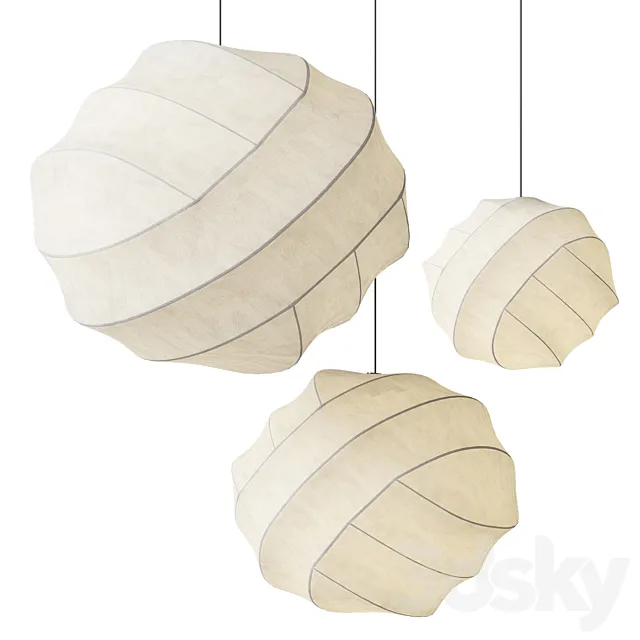 Silk Wabi-Sabi Pendant Light 3D Model