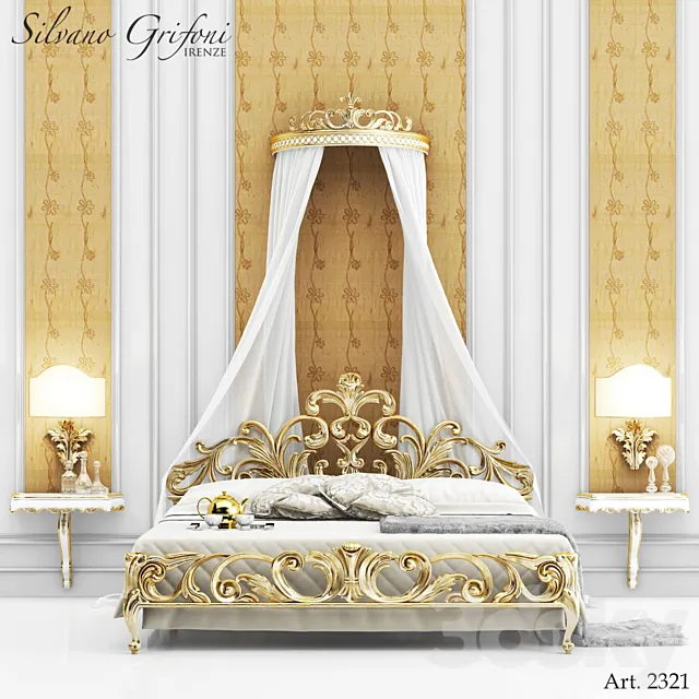 Silvano Grifoni Art 2321 Bedroom set 3DModel