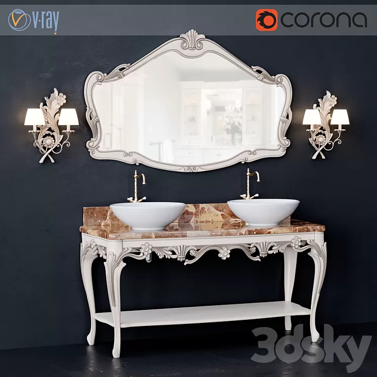 Silvano Grifoni Bathroom set 3D Model