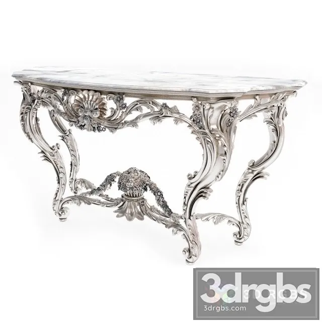 Silver Classic Console 3D Model Free