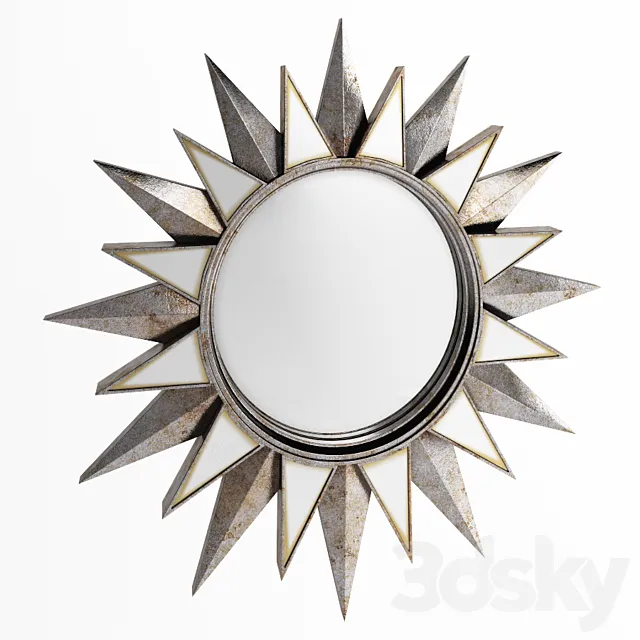 Silver mirror "Sun" ZARA HOME 3DModel