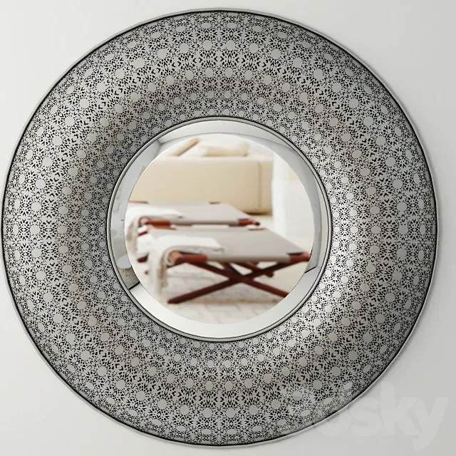 Silver Round Mirror Free Download