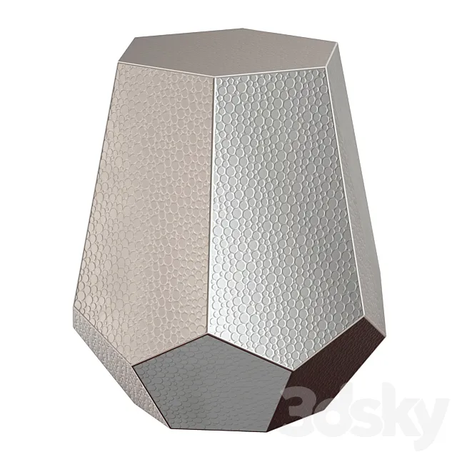 Silverd Metal Accent Stool by Mercury Row 3DModel