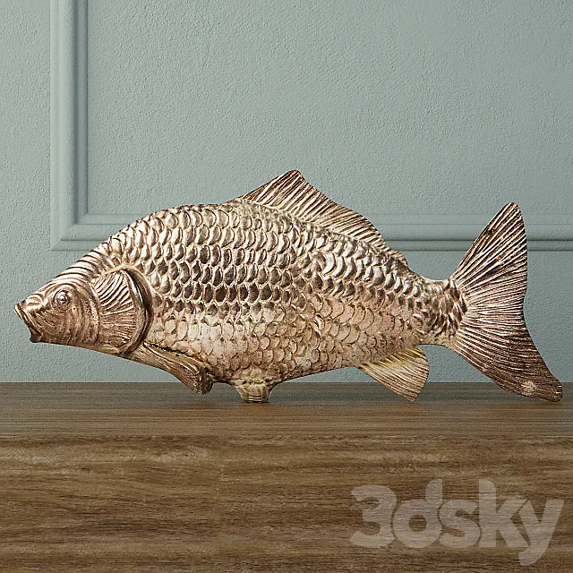 Silvered Fish Decoration 3DModel