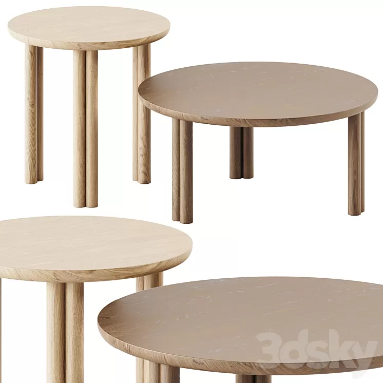 Silvestro Wooden Table by True Design 3D Model