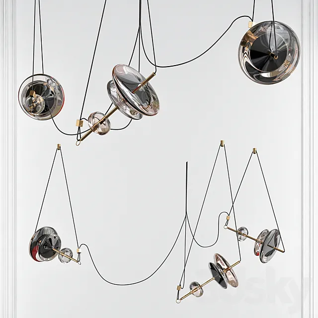 Silvio Mondino Studio TRAPEZI THREE LIGHTS 3DModel