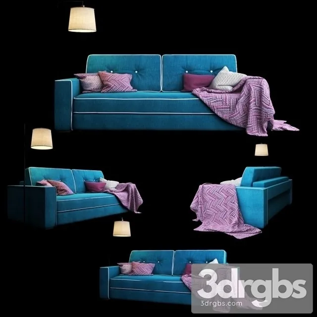 Silvo Triple Sofa 3D Model Free