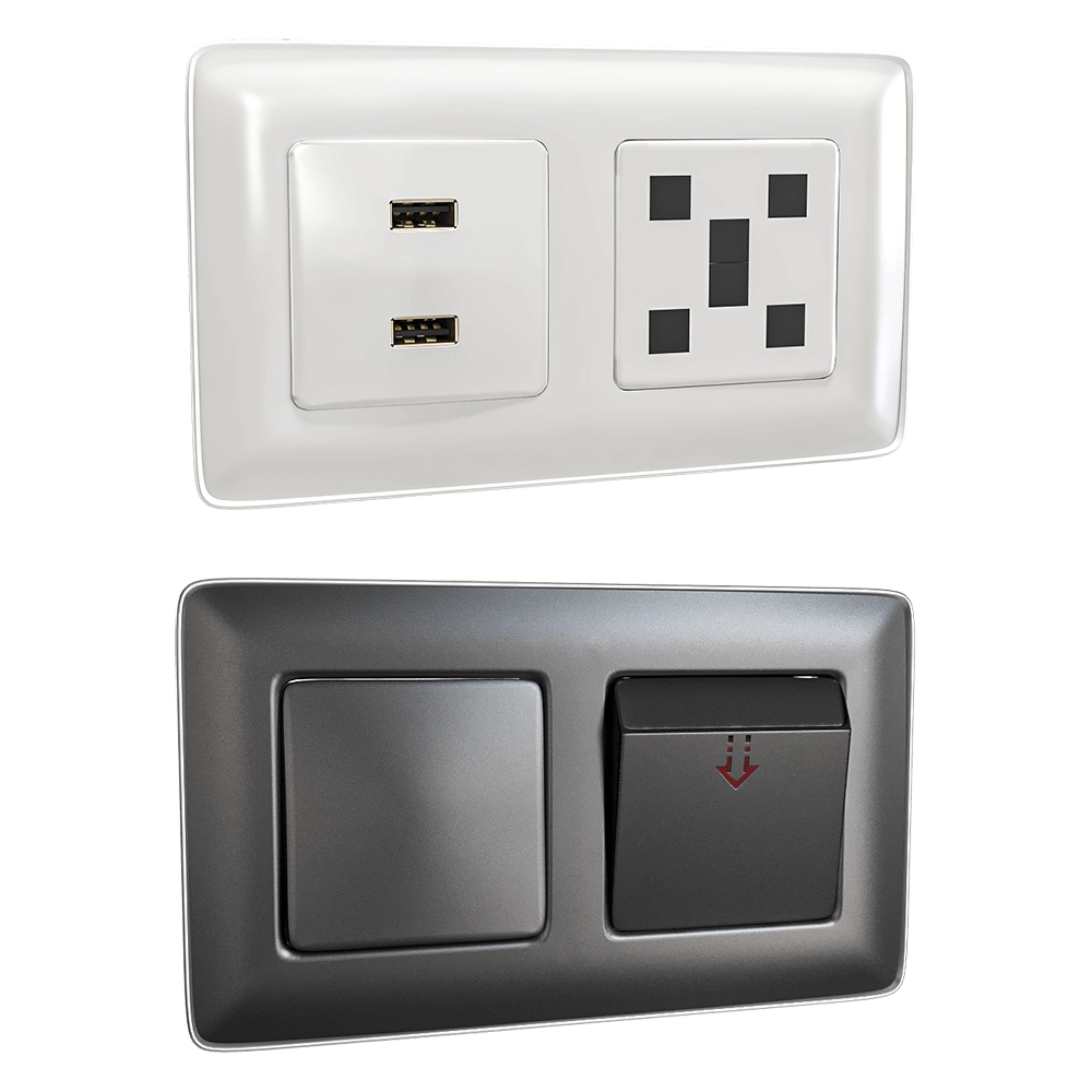 Simon  - Sockets and switches Simon 82/2 3D Model