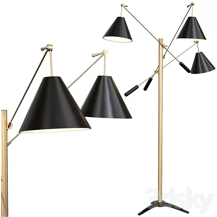 Simone Floor Lamp by DelightFULL 3D Model