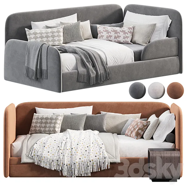 Simple Kids Bed 3D Model