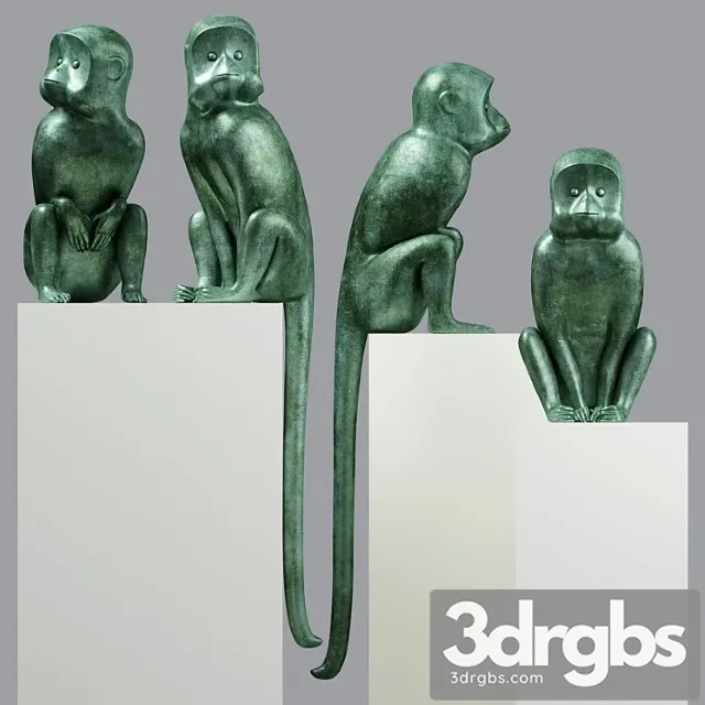 Singes ii lalanne monkeys 3D Model Free
