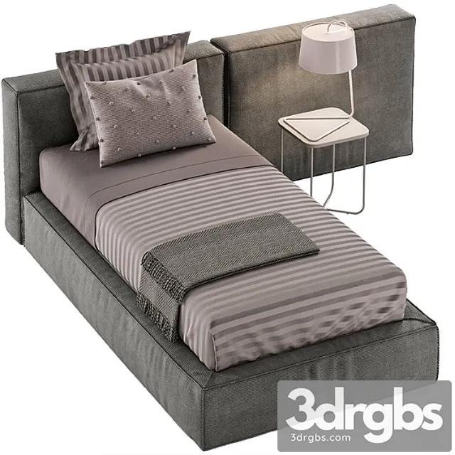 Single Bed 10 3D Model Free