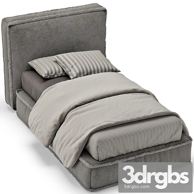 Single Bed 14 3D Model Free
