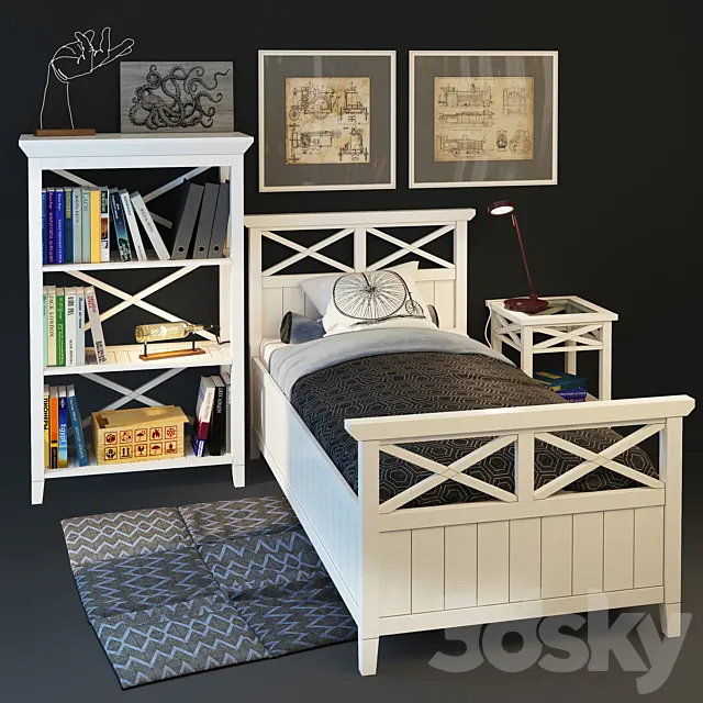 Single bed "Brittany". "Inlavka" 3DModel