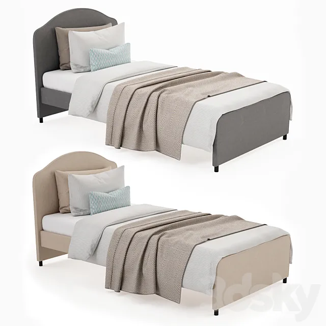 Single bed Hauga . 3D Model
