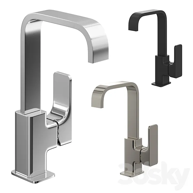 Single lever washbasin faucet EnergySave Cisal Cubic 3D Model