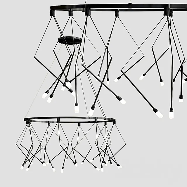 Single Ring Pendant Light 3D Model