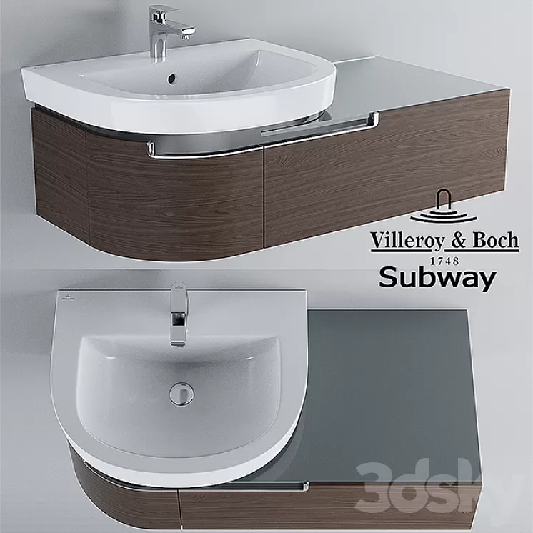 Sink and cabinet Villeroy & Boch Subway
