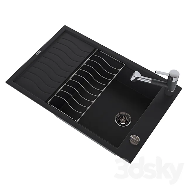 Sink and faucet BLANCO 3D Model