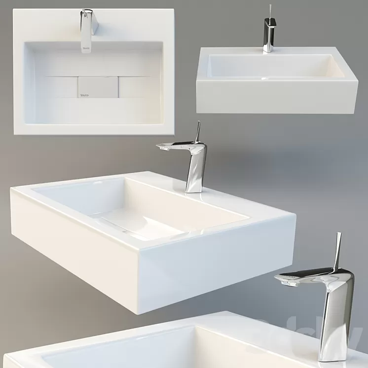 Sink and faucet teuco wilmotte teuco skidoo 3D Model