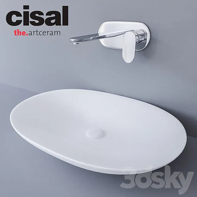 Sink Artceram La Fontana and Cisal LineaViva 3DModel
