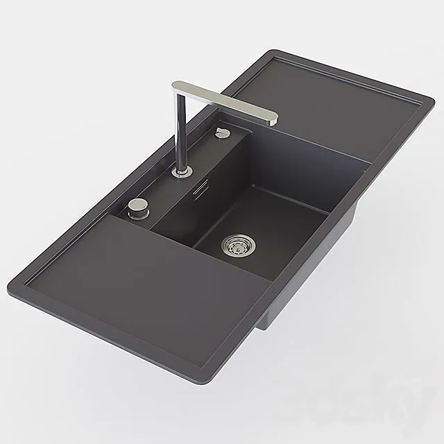 Sink Blanco ALAROS 6 S and mixer Blanco ELOSCOPE-F II 3D Model