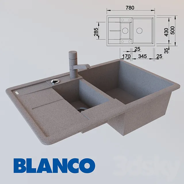 Sink Blanco metra 6s compact 3DModel