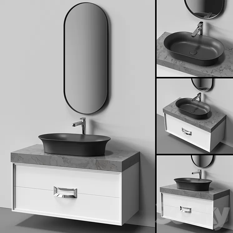 Sink CANALETTO by KERAMA MARAZZI 3D Model Free