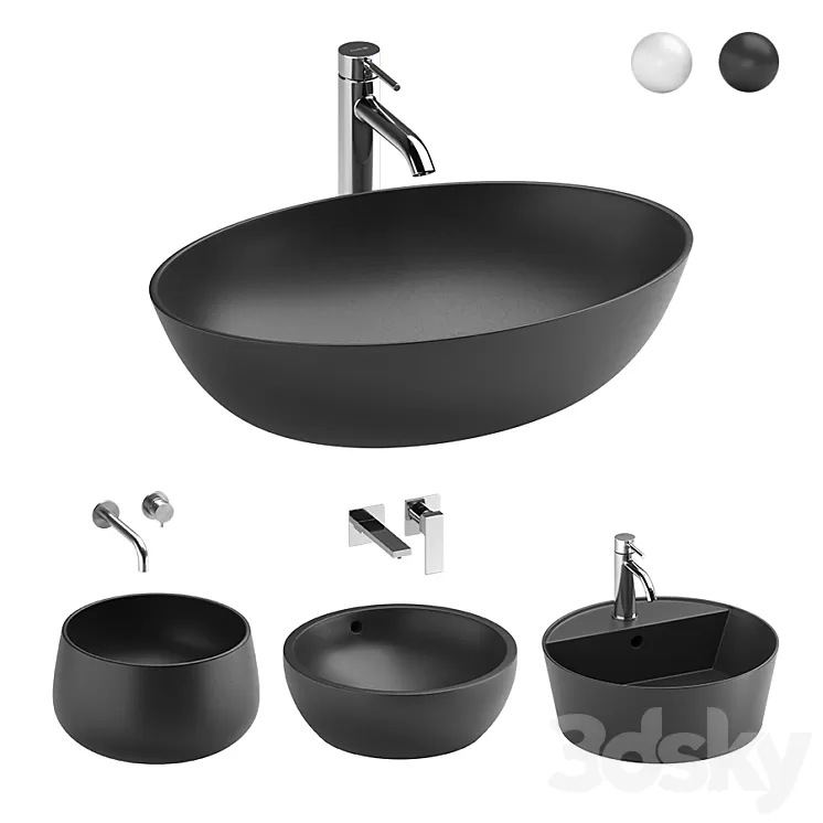 Sink Cielo set 1 3D Model