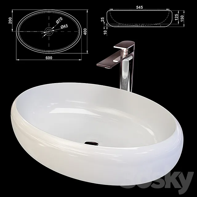 Sink consignment note Melana MLN-A252 3DModel