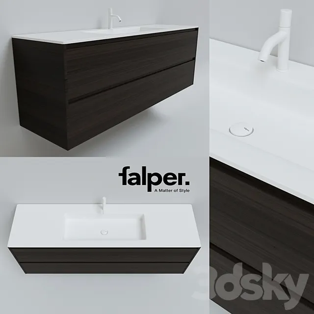 Sink Falper Flat pedestal Falper Viaveneto 3DModel