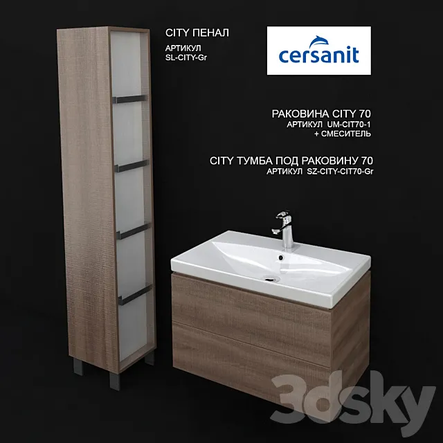 SINK + Foam Sersanit CITY 3D Model
