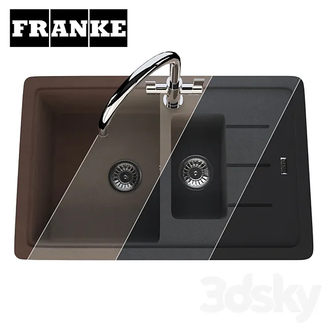 Sink Franke Basis BFG 651-78 - 8 colors 3D Model