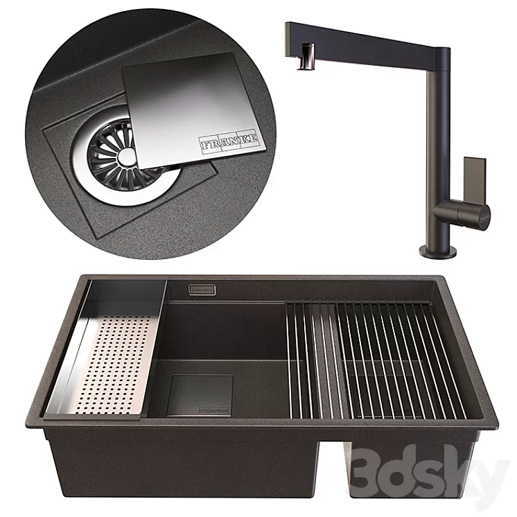sink Franke Kubus (set) 3D Model