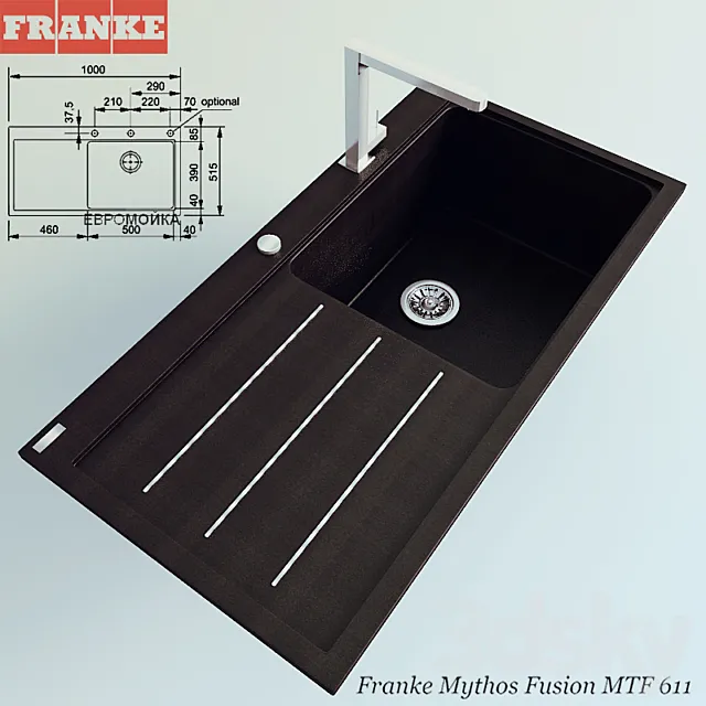 Sink Franke Mythos Fusion MTF 611 3D Model