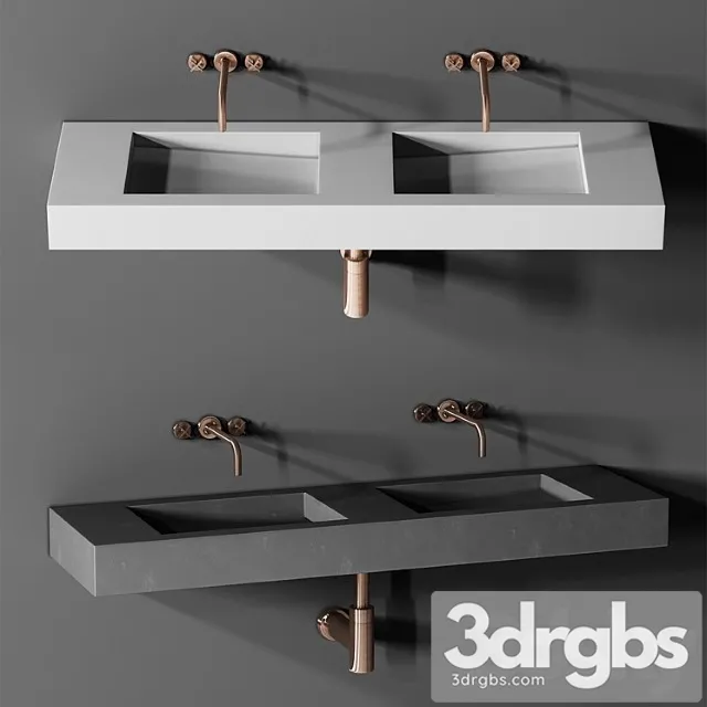 Sink Kast Flor Double Basin 3D Model Free