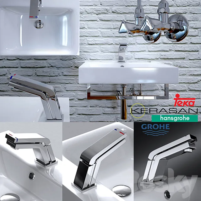 sink KERASAN Cento 3D Model