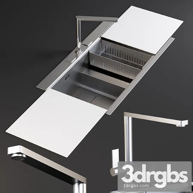 Sink Linea Mixer Smeg 3D Model Download