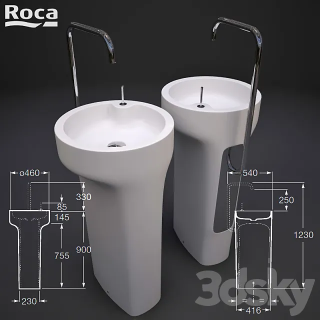 Sink Roca Amberes 3D Model
