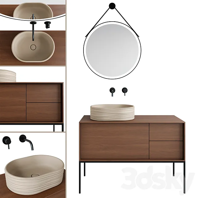 Sink Sabbia and cabinet Atollo Kerama Marazzi 3D Model