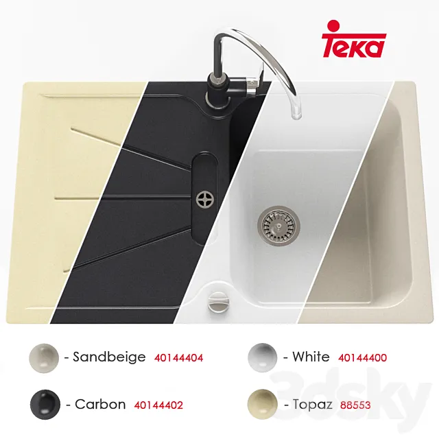 Sink Teka Cara 45B TG 3D Model