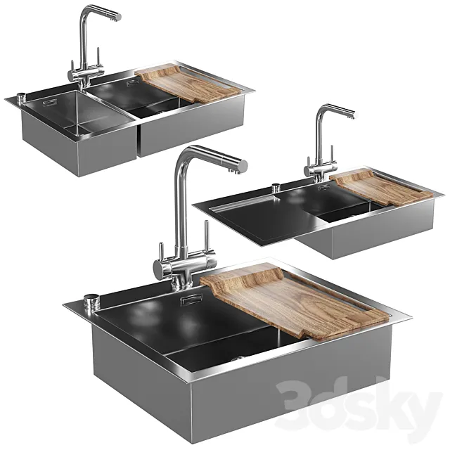 Sink with mixer 3DModel