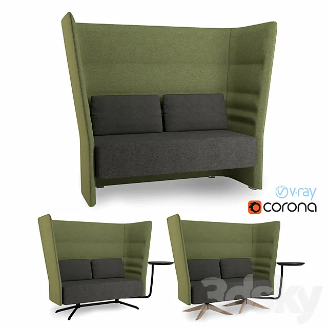 Sitland Cell128 high-back sofa 3D Model