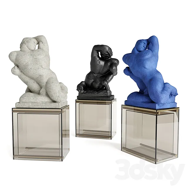 Sitting Hercules sculpture 3DModel