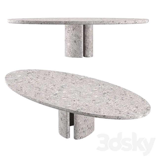 SIV1 TABLE Gray Ceppo by Francesco Balzano 3D Model