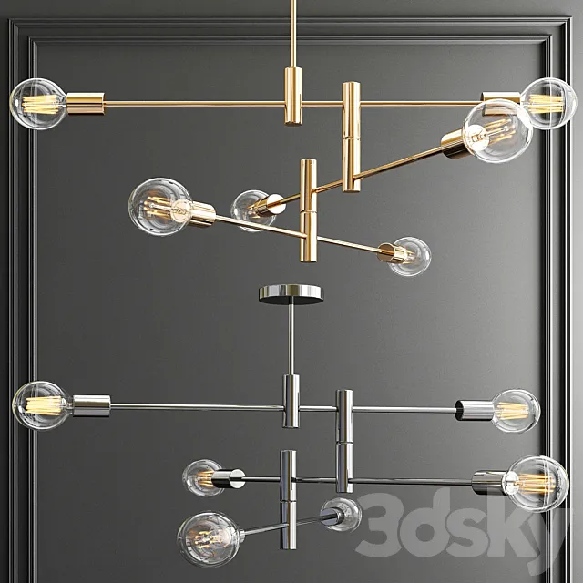 Six Light Fixture Chandelier 3DModel