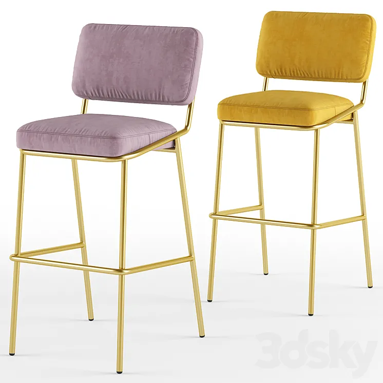 Sixty barchair - connubia calligaris 3D Model Free