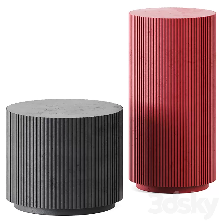 Skalep charcoal side table 3D Model Free